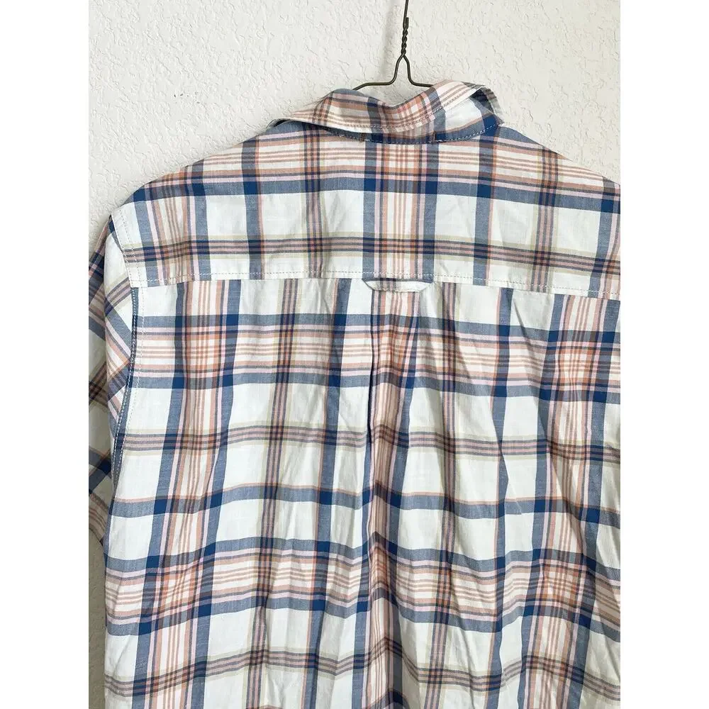 Tommy Bahama Mens Orange Striped Button Down Shirt Small 100% Cotton Pre-owned - Picture 10 of 12
